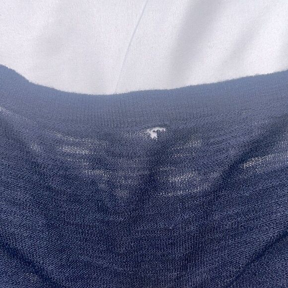 Express Light/Dark Blue & White Stripe Half Sleeve Shirt Size Small - Picture 8 of 8